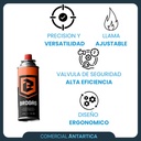 Soplete Soldador Brogas 2702 + Pack 12 Cartucho Gas Butano