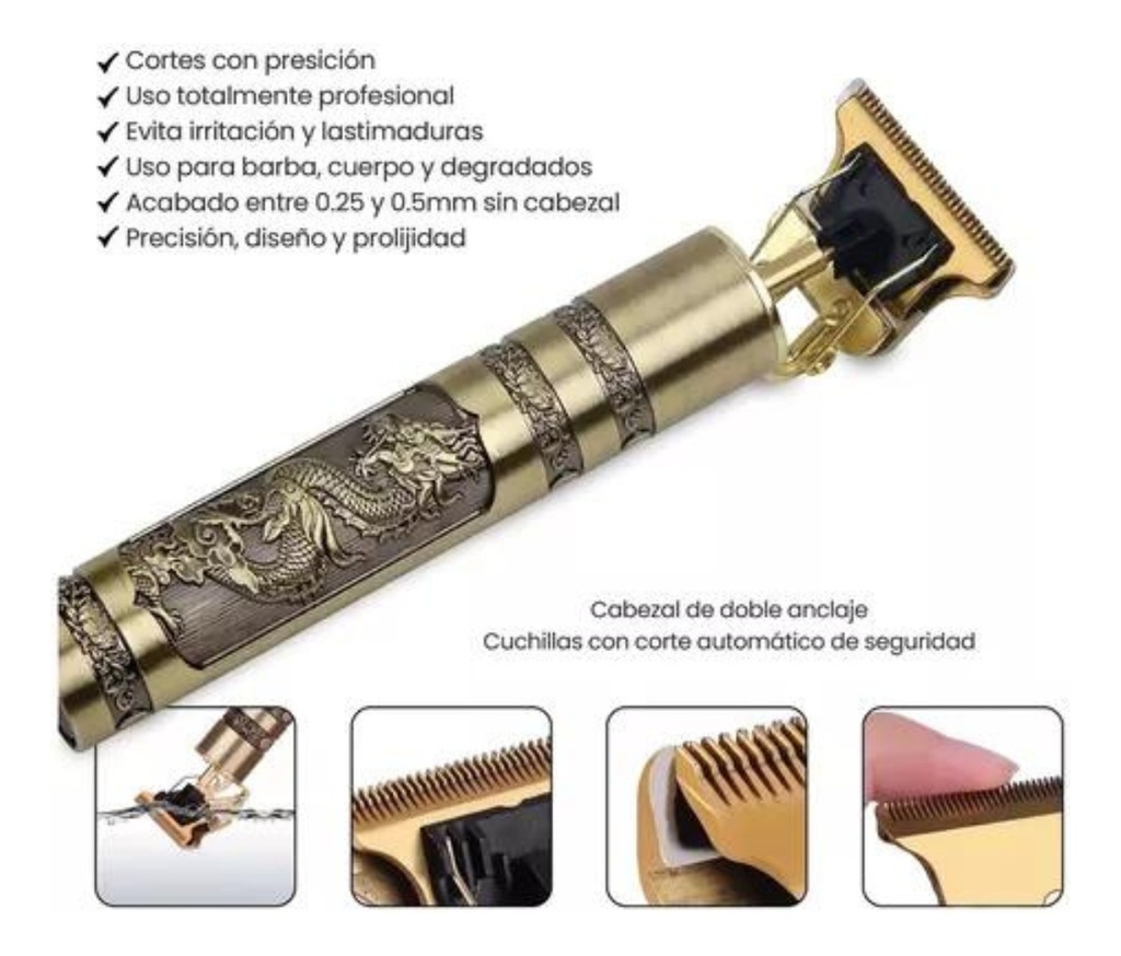 Máquina De Afeitar+cargador Cubo+cable Usb C To C+ Ficha ARGY