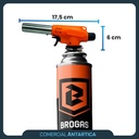 Cabezal Soplete Brogas + Pack 8 Cartucho Gas Butano 227g