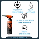 Cabezal Soplete Brogas + Pack 8 Cartucho Gas Butano 227g