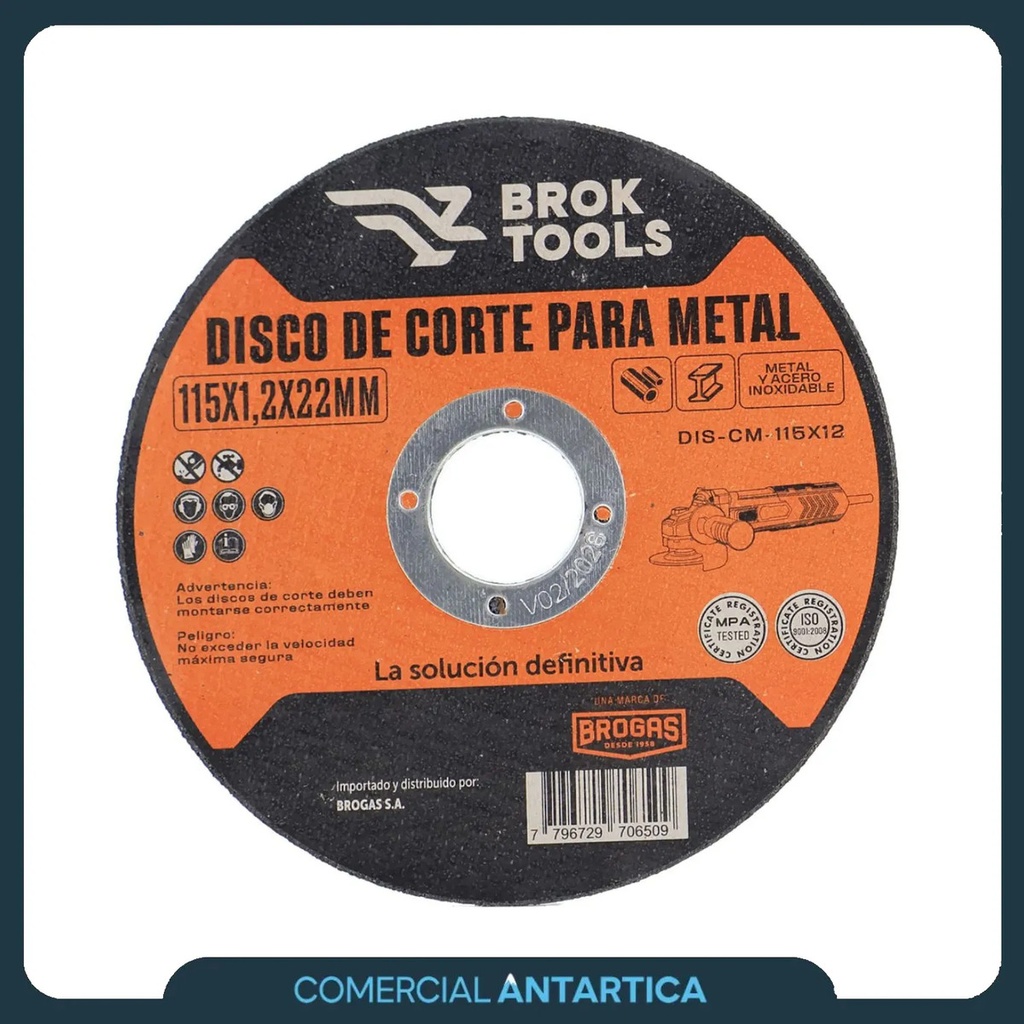 Disco de Corte Broktools 115x1,2x22M