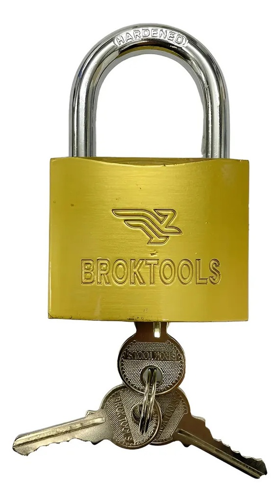 Candado Brogas Bronce 25mm 3 Llaves Doble Traba X12 Unidades
