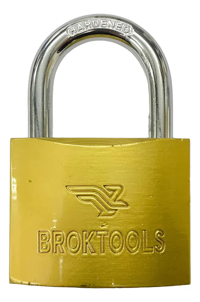 Candado Brogas Bronce 25mm 3 Llaves Doble Traba X12 Unidades