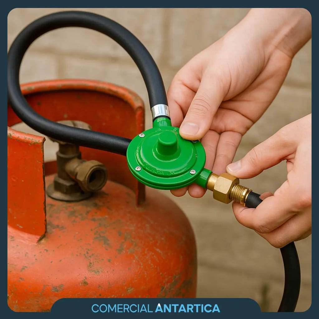 Regulador Brogas Para Garrafa Con Manguera 1,5 Mts 10kg