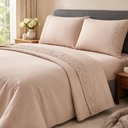 Juego De Sabanas Microfibra Love&home 2.5 Plaza Broderie