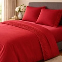 Juego De Sabanas Microfibra Love&home 2.5 Plaza Broderie