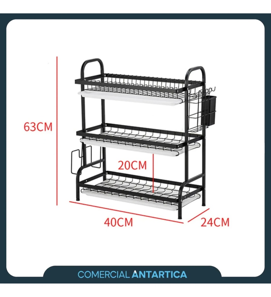 Secaplatos 3 niveles