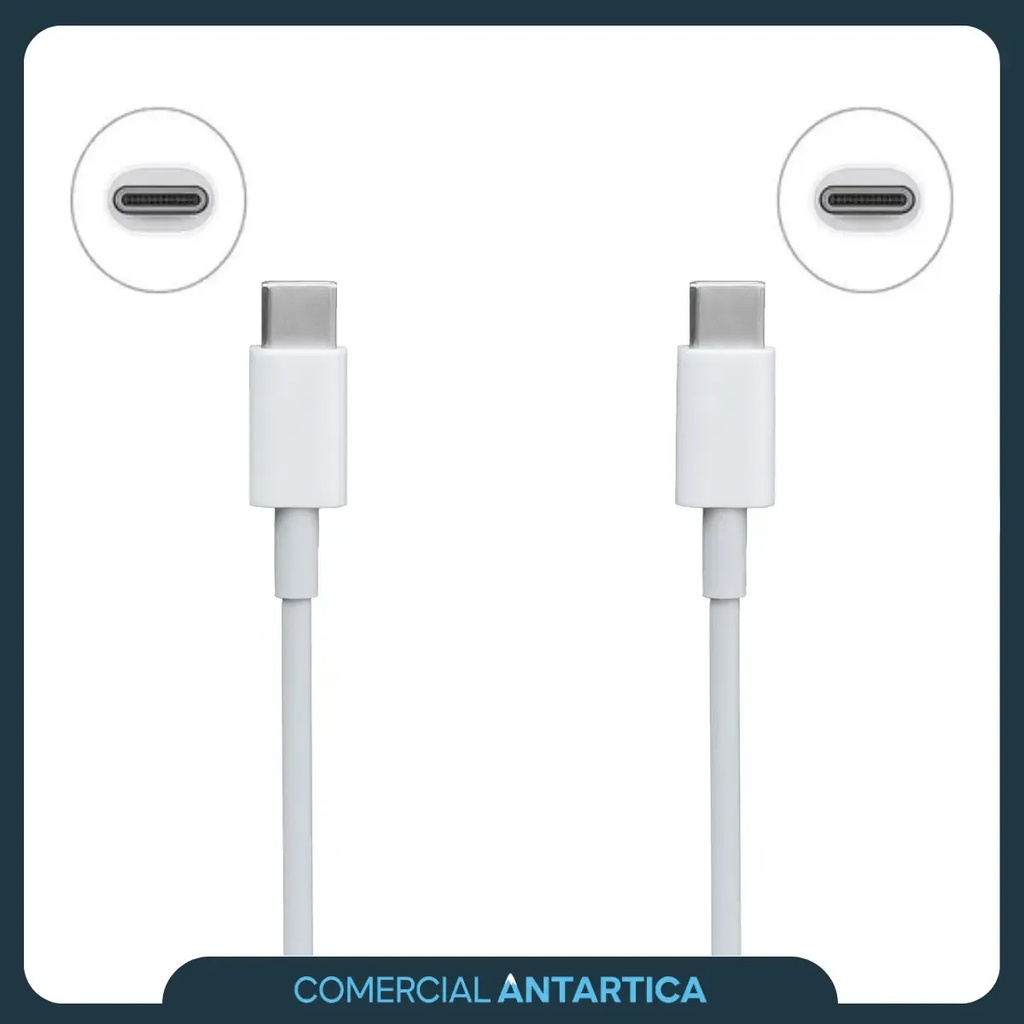Cargador Usb-c 20w + Cable Usb C Carga Ultra Rapida 60w 1m