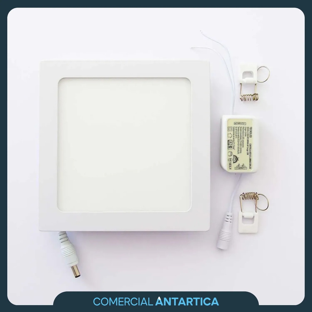 Plafón Led Cuadrado Aplicar 18w Luz Fría Blanco 