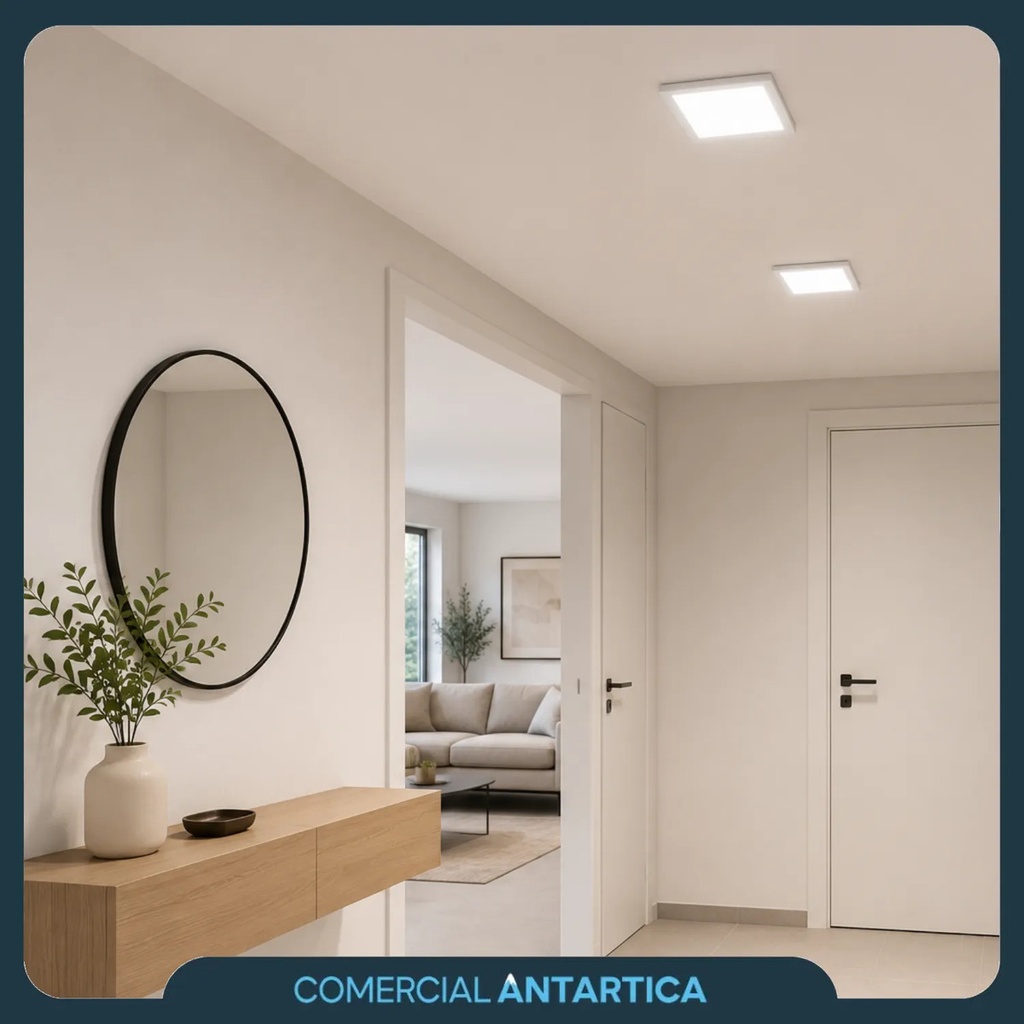 Plafón Led Cuadrado Aplicar 18w Luz Fría Blanco 