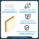 Plafón Led Rectangular Aplicar 24w Luz Fría/cálida Blanco