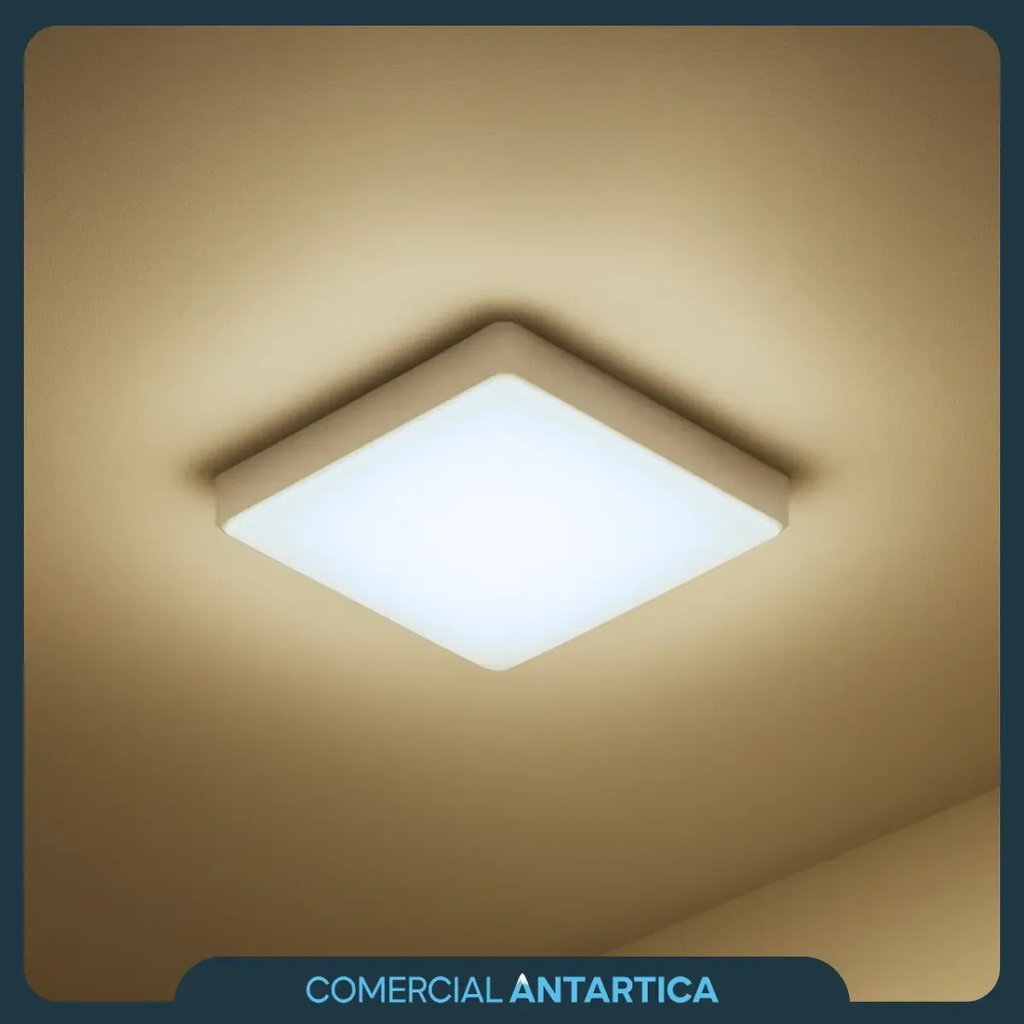 Plafón Led Rectangular Aplicar 24w Luz Fría/cálida Blanco