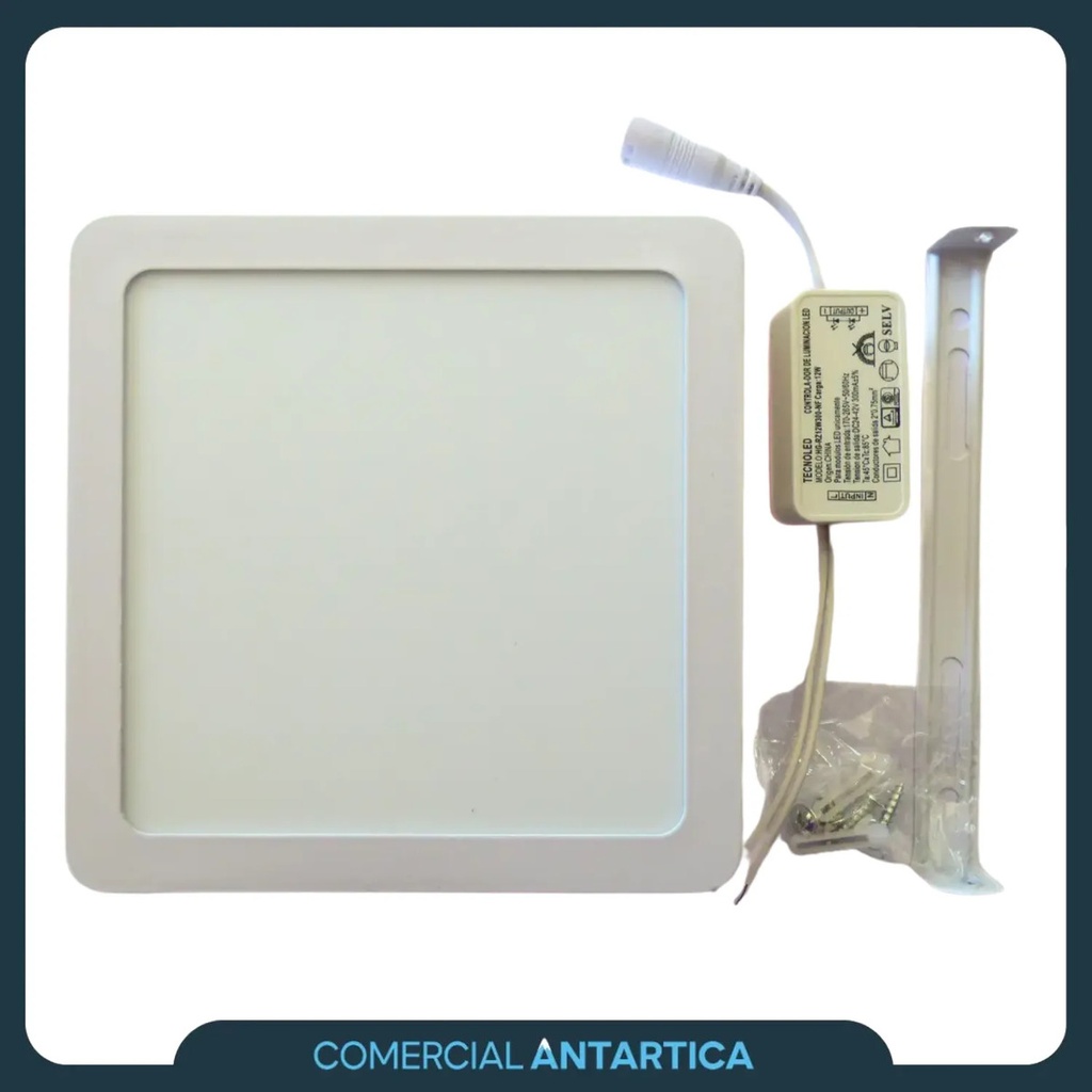 Plafón Led Rectangular Aplicar 12w Luz Fría/cálida Blanco