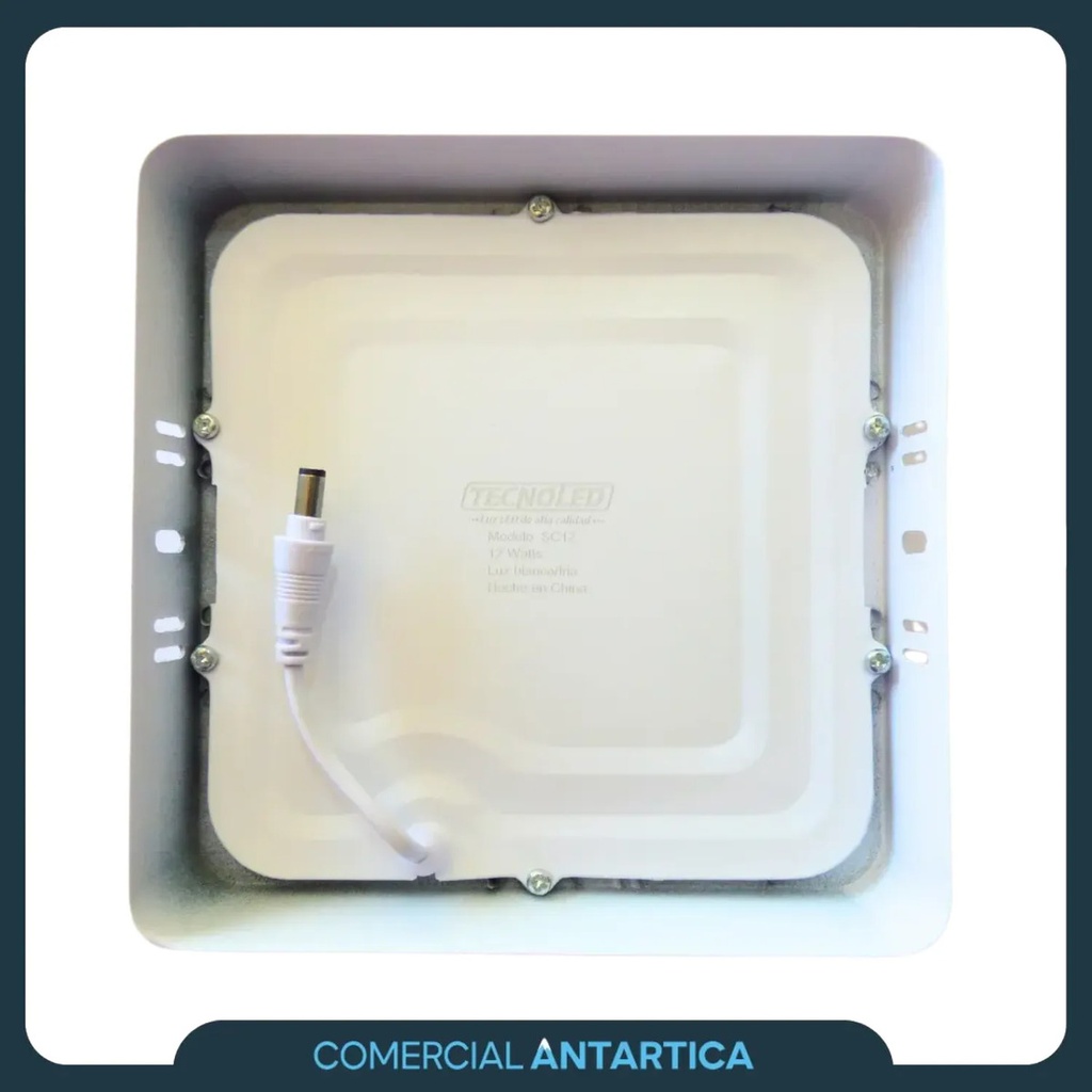 Plafón Led Rectangular Aplicar 12w Luz Fría/cálida Blanco