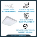 Plafón Led Rectangular Aplicar 12w Luz Fría/cálida Blanco