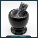 Mortero Molcajete Piedra Pulido Pilon Especias Ajo Guacamole Negro