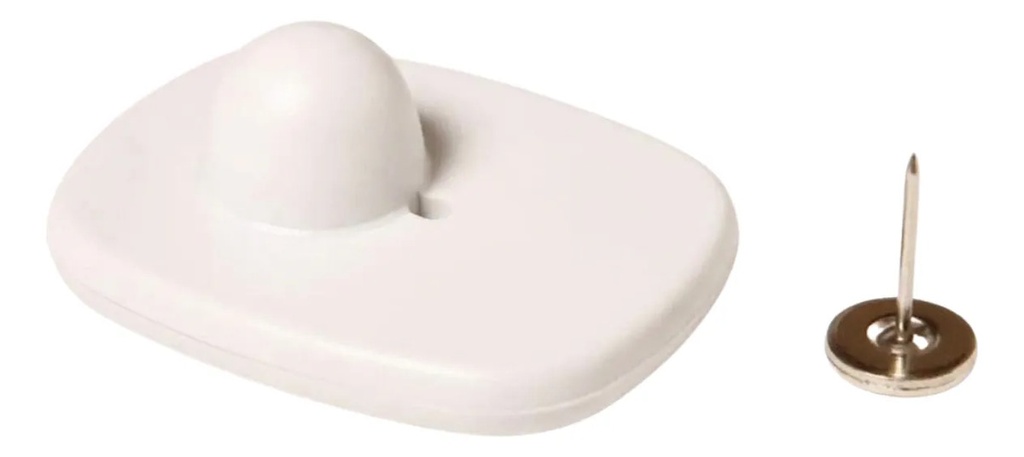 Ropa Alarma Hard Tag X100 Rf 8.2mhz Para Antenas Antihurto BLANCO