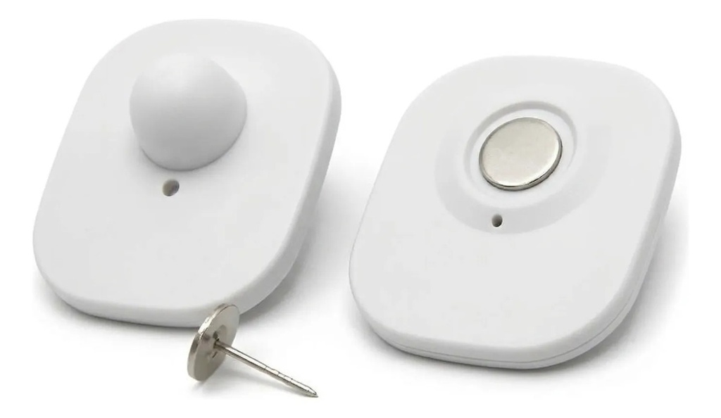 Ropa Alarma Hard Tag X100 Rf 8.2mhz Para Antenas Antihurto BLANCO