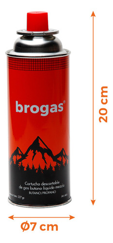 Anafe A Cartucho Portatil Brogas Con 8 Cartucho Gas Butano