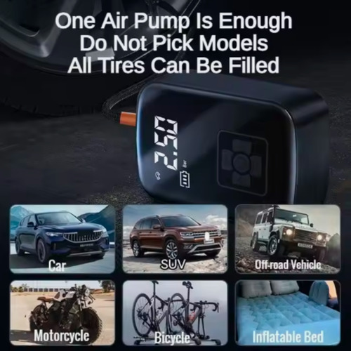 Compresor De Aire Mini Portatil Usb Auto 12v + Combo Kit