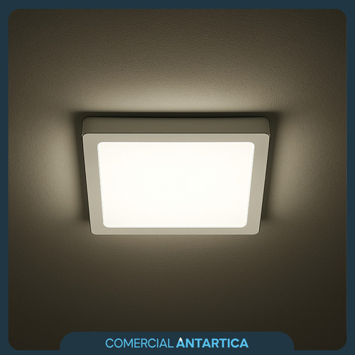 Plafón Led Cuadrado Aplicar 12w Luz Fría/cálida Blanco X 4