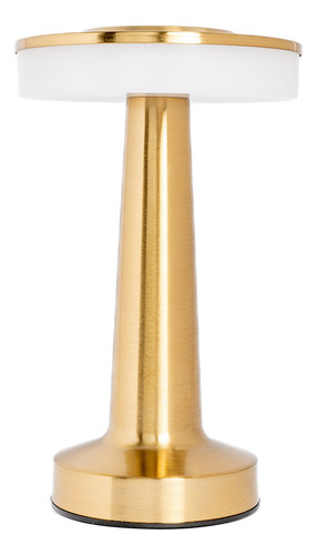 Lámpara Velador Led Usb Recargable Touch 3 Brillos Dorado X4