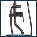 Combo Ducha Exterior Negra + 2 Griferías Monocomando Cuello