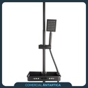 Columna Ducha Exterior Griferia Monocomando Cuadrada Negra