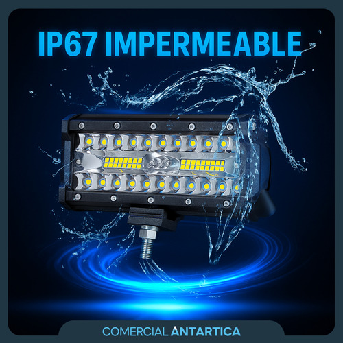 Faro Auxiliar Led 120w De Pura Potencia Por Par Dos Unidades