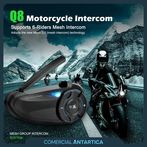 Kit 2 Intercomunicadores Moto Q8 Look Earth By Ejeas