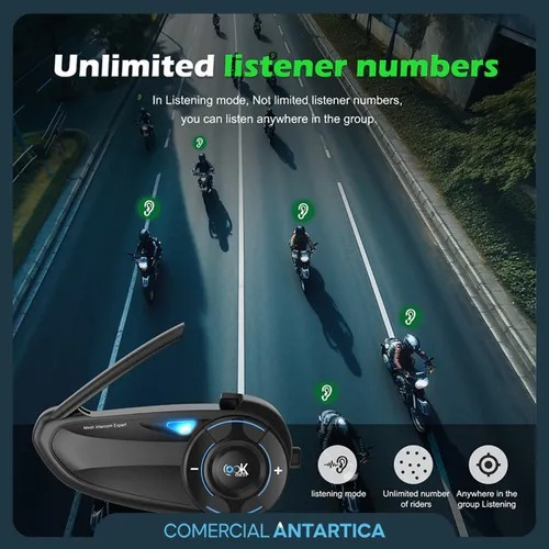 Kit 2 Intercomunicadores Moto Q8 Look Earth By Ejeas