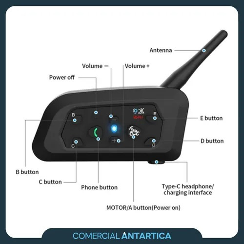 Kit 2 Intercomunicadores Moto V6 Pro+ Look Earth By Ejeas