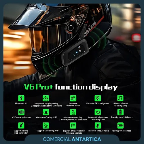 Kit 2 Intercomunicadores Moto V6 Pro+ Look Earth By Ejeas
