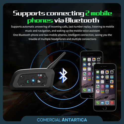 Kit 2 Intercomunicadores Moto V6 Pro+ Look Earth By Ejeas