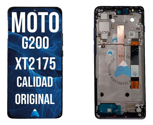 Modulo Motorola Moto G200 Xt2175 Con Marco + Kit Reparacion