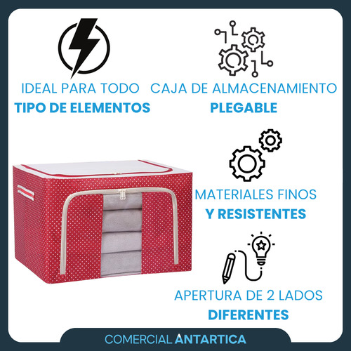 Combo X 2 Organizador Oxford Premium Ropa Plegable Rojo 66lt (copia)