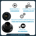 Portalampara Receptaculo Floron Negro X10 Ch