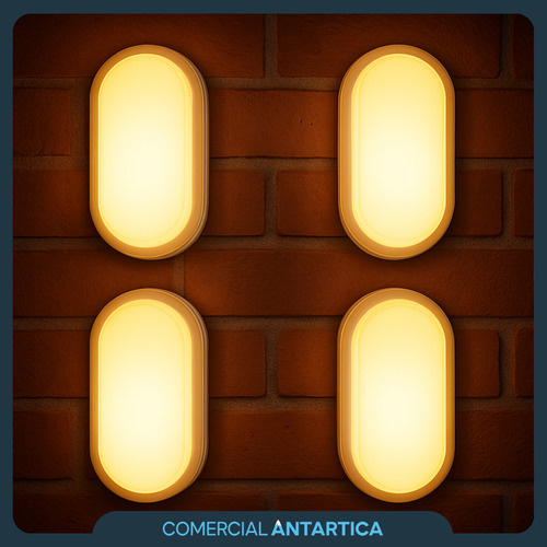 Lampara Led Ovalada Redonda 15w Para Exterior Tecnoled