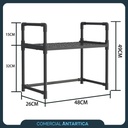 Rack Organizador para Microondas Negro