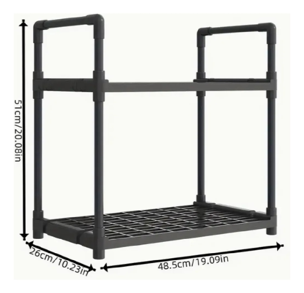 Rack Organizador de cocina Negro