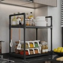 Rack Organizador de cocina Negro