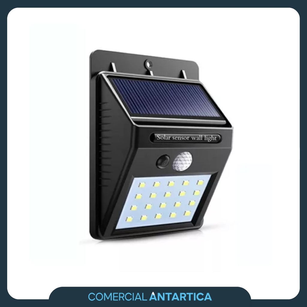 Panel Reflector Solar 20 Led Sensor Movimiento Ip65