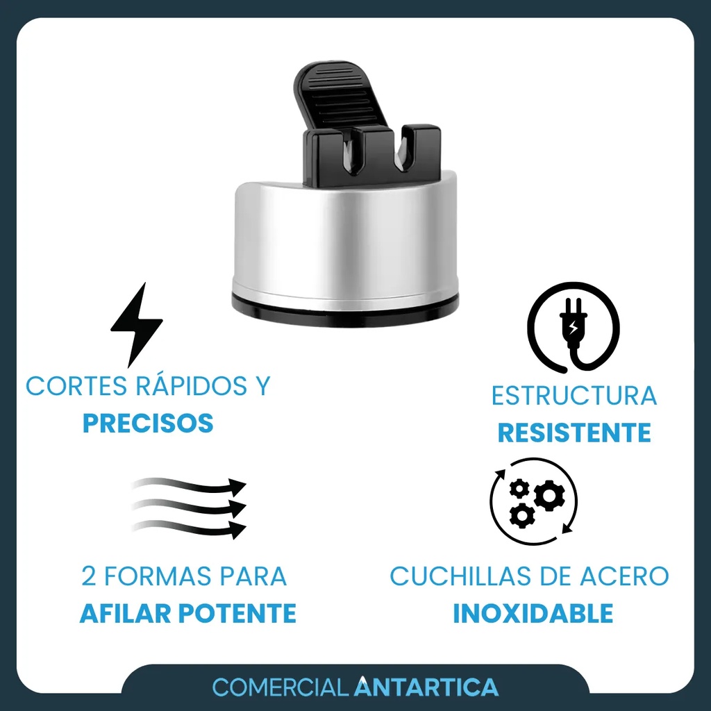 Afilador De Cuchillos 6 Cm 3 En 1 Profesional X2 Unidades
