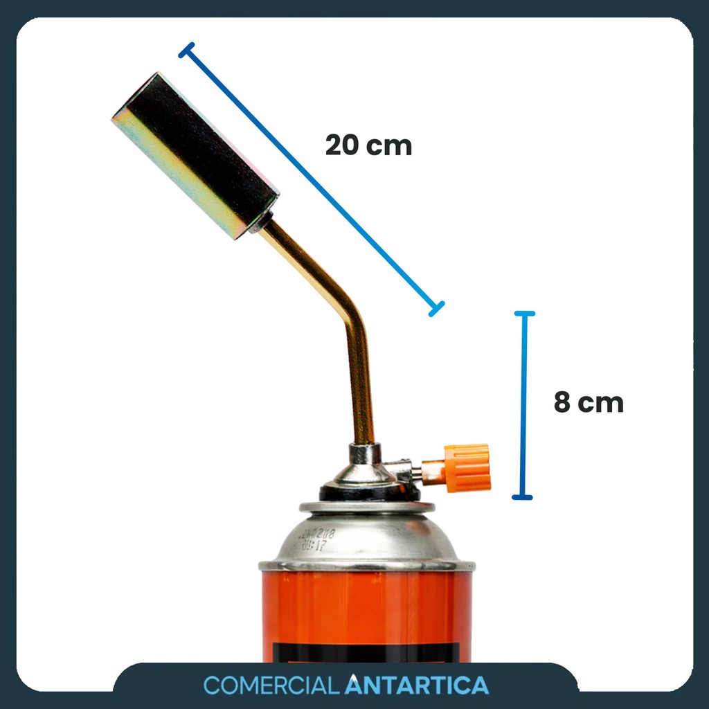 Soplete Soldador Brogas 2703 + Pack 16 Cartuchos Gas Butano
