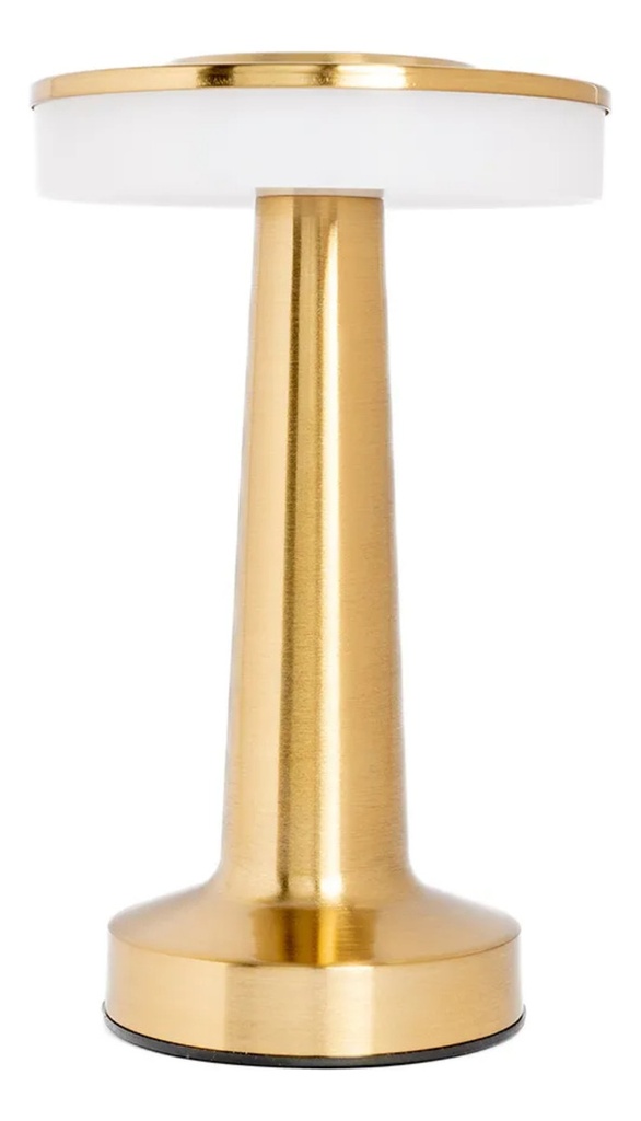 Lámpara Velador Led Usb Recargable Touch 3 Brillos Dorado X2