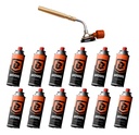Cabezal Soplete Brogas + Pack 12 Cartucho Gas Butano 227g