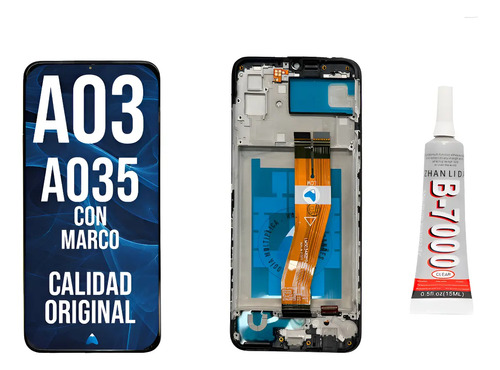 Modulo Pantalla Para Samsung A03 A035 Marco Oled + Pegamento