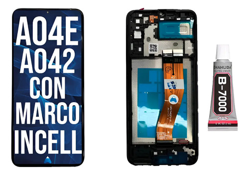 Modulo Pantalla Para A04e Incell C/marco + Zhanlida B700 3ml Negro