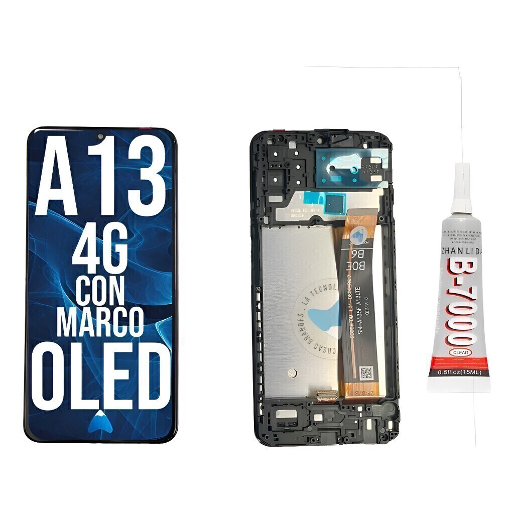 Modulo Pantalla Para Samsung A13 4g Marco Oled + Pegamento