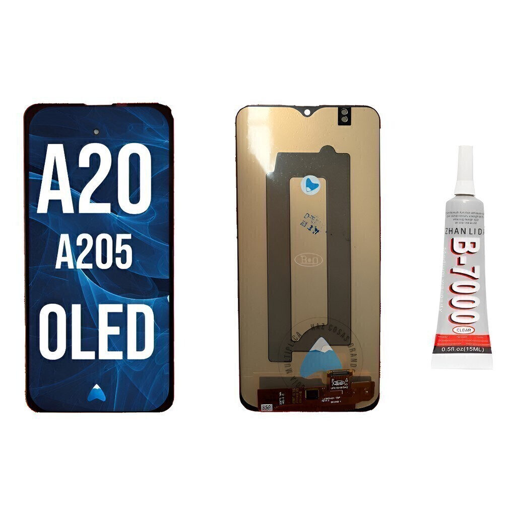 Modulo Pantalla Para Samsung A20 A205 Oled + Pegamento